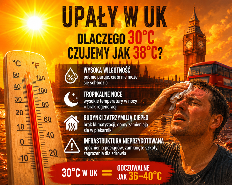 Dlaczego 30°C w Wielkiej Brytanii potrafi wykończyć bardziej niż 35°C w Hiszpanii?